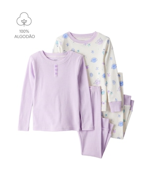 Pijama longo bebê 4 peças universo estelar - multicor | Carter's