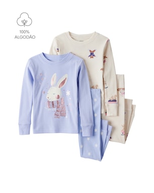 Pijama longo bebê 4 peças animais fofos - multicor | Carter's