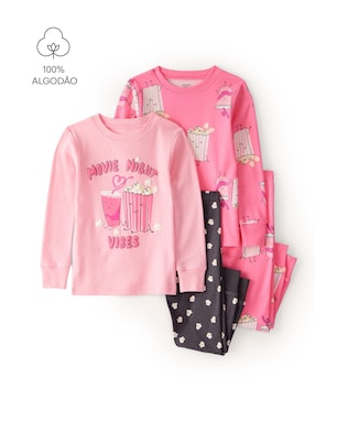 Pijama infantil 4 peças movie night vibes - multicor | Carter's