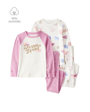Pijama longo infantil 4 peças cheerleader - multicor | Carter's