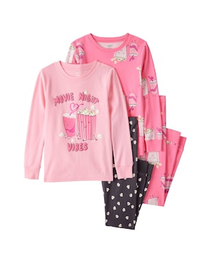 Pijama longo infantil 4 peças cineminha - multicor | Carter's