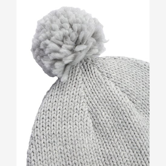 Touca bebê tricot listras com pompom - cinza | Carter's