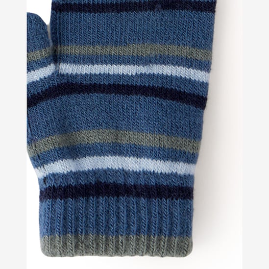 Kit luva infantil 2 pares tricot listras e dino - multicor | Carter's