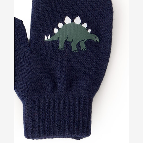 Kit luva infantil 2 pares tricot listras e dino - multicor | Carter's