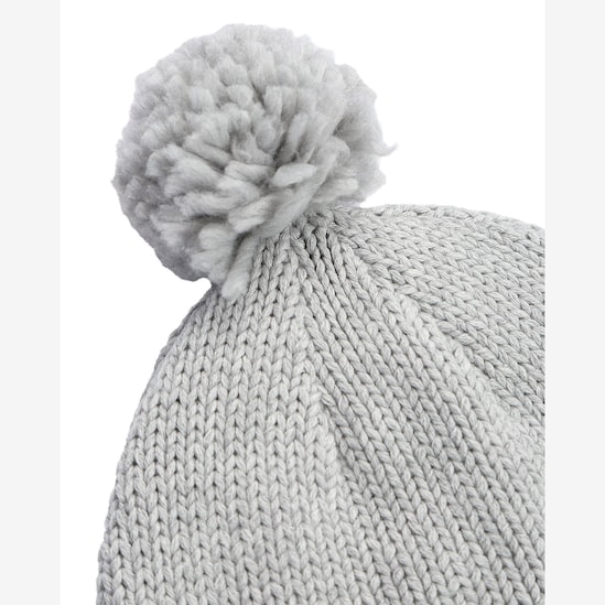 Touca infantil tricot listras com pompom - cinza | Carter's