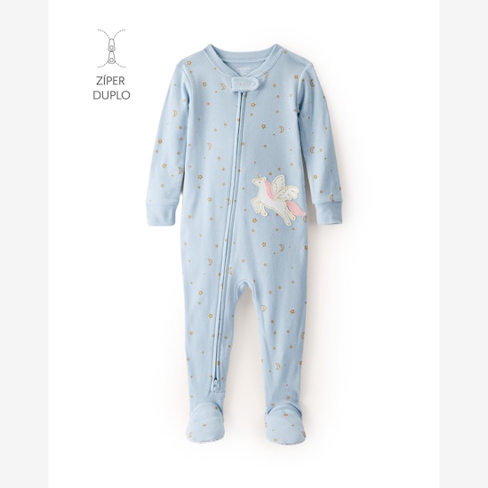 Macacão pijama bebê unicórnio - azul | Carter's