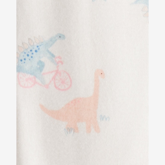 Macacão pijama bebê dinossauro - off-white | Carter's