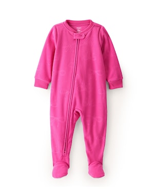Macacão pijama bebê em fleece laços - rosa | Carter's
