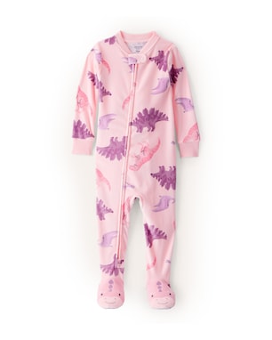 Macacão pijama bebê em fleece dino - rosa | Carter's