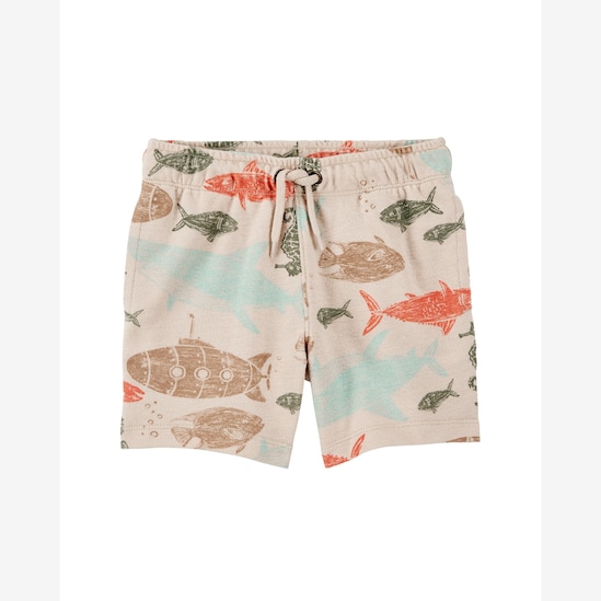Bermuda infantil submarino e peixes - bege | Carter's