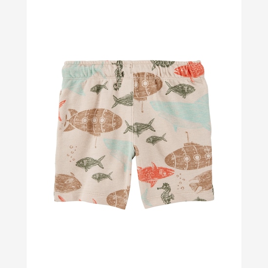 Bermuda infantil submarino e peixes - bege | Carter's