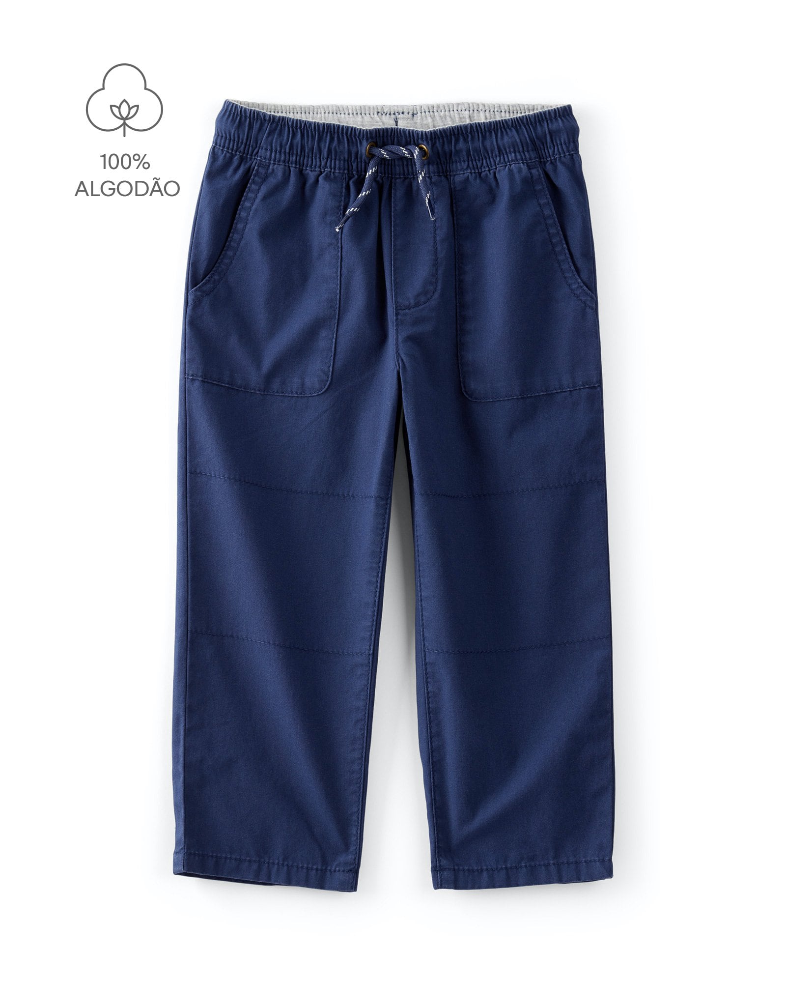 Calça infantil bolso cargo - azul | Carter's