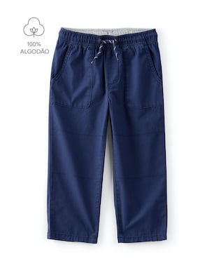 Calça infantil bolso cargo - azul | Carter's
