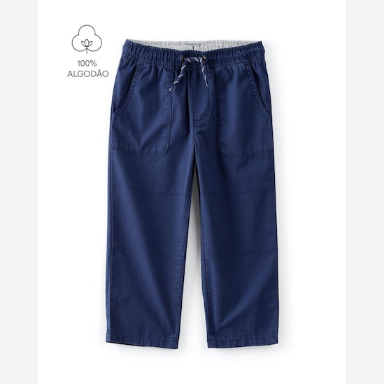Calça infantil bolso cargo - azul | Carter's