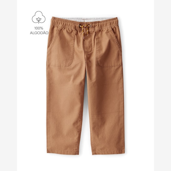 Calça infantil bolso cargo - marrom | Carter's