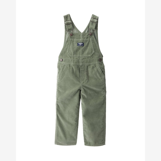 Jardineira infantil em veludo cotelê - verde | OshKosh