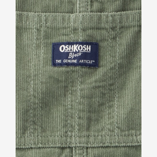 Jardineira infantil em veludo cotelê - verde | OshKosh