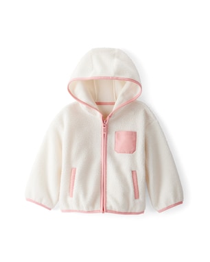 Casaco menina sherpa com capuz e bolsos - branco | Carter's