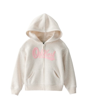 Blusa de moletom infantil com capuz - off-white | OshKosh