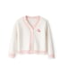 Cardigan infantil tricot cereja - branco | Carter's