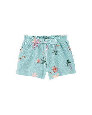 Short infantil texturizado com laço tropical - azul | Carter's