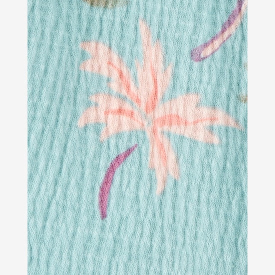 Short infantil texturizado com laço tropical - azul | Carter's