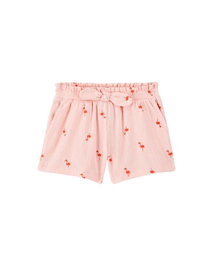 Short infantil texturizado com laço flamingos - rosa | Carter's