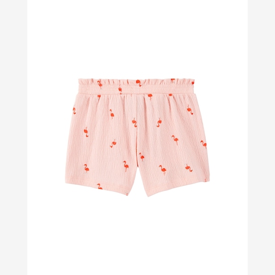 Short infantil texturizado com laço flamingos - rosa | Carter's