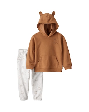 Conjunto longo de moletom infantil 2 peças urso - multicor | OshKosh