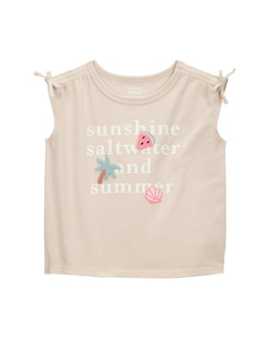 Regata infantil estampa tropical - bege | Carter's