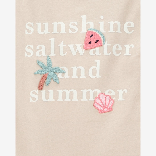Regata infantil estampa tropical - bege | Carter's