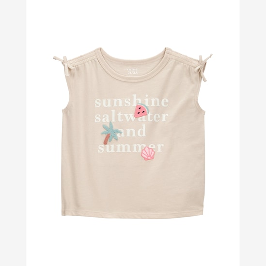 Regata infantil estampa tropical - bege | Carter's