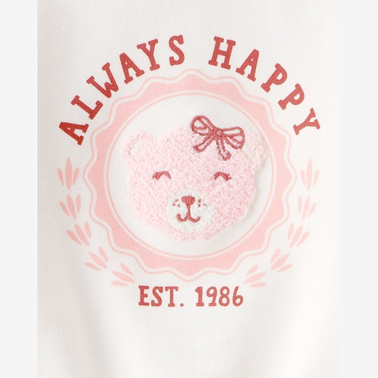 Camiseta infantil ursinho pelúcia - branca | Carter's