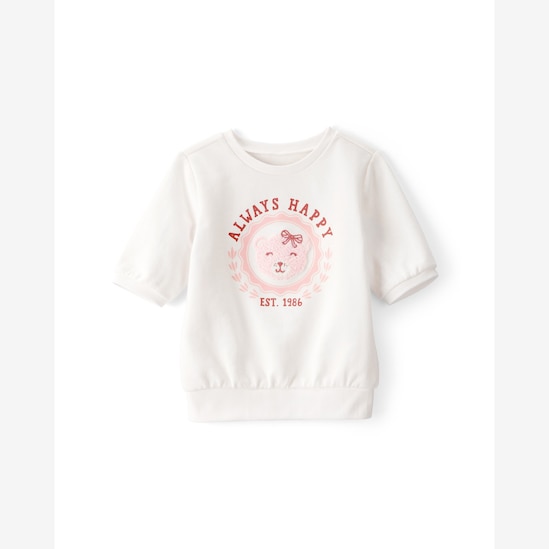 Camiseta infantil ursinho pelúcia - branca | Carter's