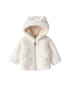 Casaco bebê peluciado com capuz urso - off-white | Carter's