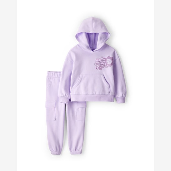 Conjunto longo infantil 2 peças floral - lilás | Carter's