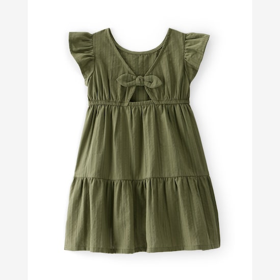 Vestido infantil evasê marias texturizado - verde | Carter's