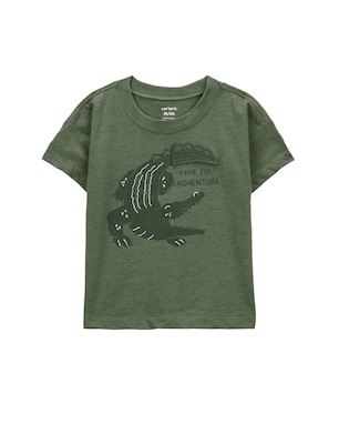 Camiseta infantil jacaré - verde | Carter's