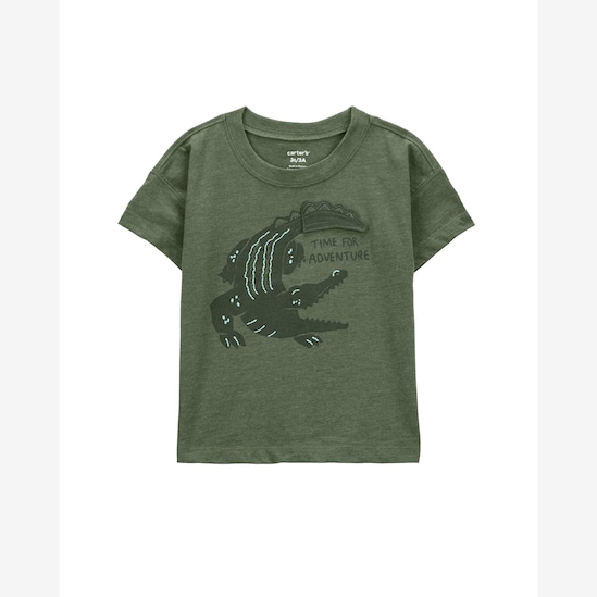 Camiseta infantil jacaré - verde | Carter's