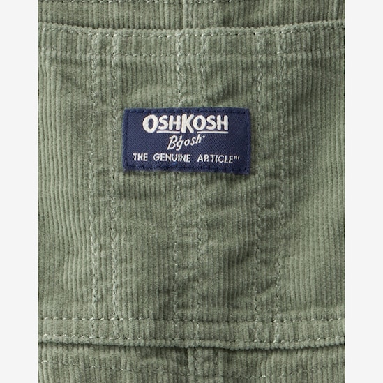 Jardineira bebê em veludo cotelê - verde | OshKosh