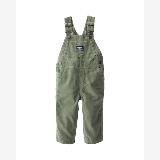 Jardineira bebê em veludo cotelê - verde | OshKosh