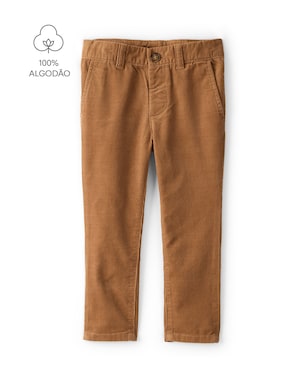 Calça infantil veludo cotelê - marrom | Carter's
