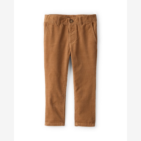 Calça infantil veludo cotelê - marrom | Carter's