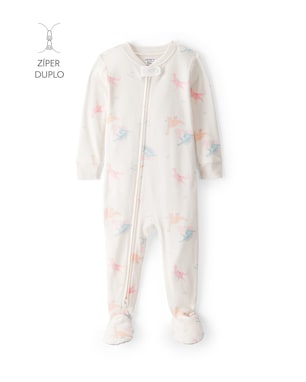Macacão pijama infantil dinossauros - bege | Carter's
