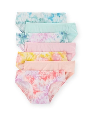 Kit calcinha infantil 7 peças tie-dye - multicor | Carter's