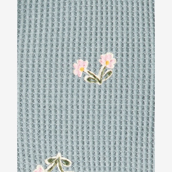 Vestido bebê evasê floral - verde | Carter's