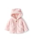 Casaco bebê peluciado com capuz urso - rosa | Carter's