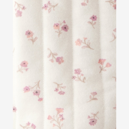 Casaco bebê matelassê floral - bege | Carter's