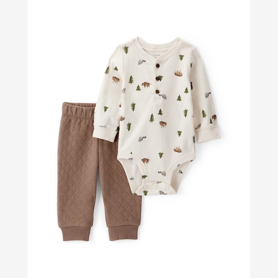 Conjunto longo bebê 2 peças matelassê - multicor | Carter’s