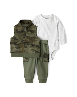 Conjunto longo bebê 3 peças camuflado - multicor | Carter’s